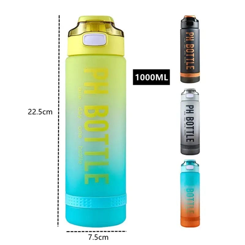 1L PH Water Bottle, Portable Gym Fitness Durable Sport Drinking Bottle, Unbreakable Water Bottle, Recyclable Plastic Drinking Bottle, Large Capacity Water Dispenser Bottle 1L PH Water Bottle, Portable Gym Fitness Durable Sport Drinking Bottle, Unbreakable Water Bottle, Recyclable Plastic Drinking Bottle, Large Capacity Water Dispenser Bottle